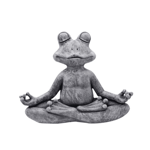 Meditating Frog Statue Resin Decor 1pc 1