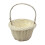 Mini Woven Flower Basket 8 x 5 cm White Plastic Wedding 2