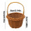 Mini Woven Flower Basket 8 x 5 cm White Plastic Wedding 3