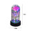 Galaxy Rose in Glass Dome with LED Lights 3