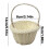 Mini Woven Flower Basket 8 x 5 cm White Plastic Wedding 4