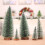 Mini Evergreen Artificial Christmas Tree Desk Decor 5