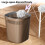 Slanke plastic prullenbak van 7,5 liter – wit, 27x23,5x23,5 cm 4