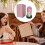 Rose Galaxy conservée sous dôme de verre avec lumière LED 2