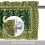 Abstract Moon Star Valance 54x18in Yellow Green Polyester 5