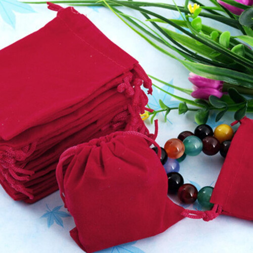 Samt-Geschenkbeutel mit Kordelzug, 50 Stück 1