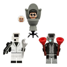 4PCS Toilet Skibidi Building Blocks Tv Monitor Cameradiy minifigures Kid Toy Fit Lego
