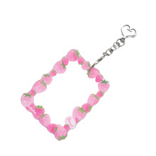 Porte-carte photo porte-clés dessin animé porte-carte-fraise