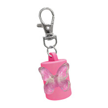 Porte-clés unique à double usage combinant un étui-Rose rouge