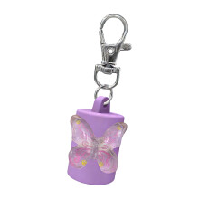 Porte-clés multicolore à la mode avec conteneur de-Violet