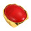 Unique Retro Design Large Water Droplet Ring Bold Red Color 1