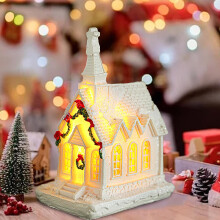 LED Christmas Village Set – Vintage Resin Buildings