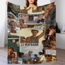 Couverture en flanelle à thème musical 40 po x 50 po