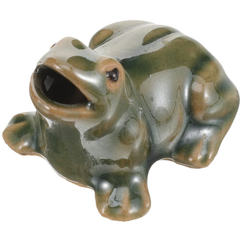 Keramische kikkerfonteinbeeldje 5x4x4cm