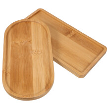 Bambus-Isoliermatte im Vintage-Stil, 17,5 x 9 cm (2 Stück)