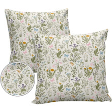 Wasserdichte Kissenbezüge mit floralem Vintage-Design, 2 Stück
