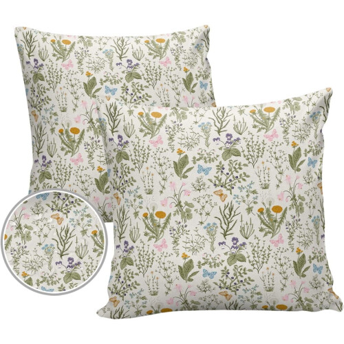 Αδιάβροχα καλύμματα μαξιλαριών με floral vintage σχέδιο, 2 τεμάχια