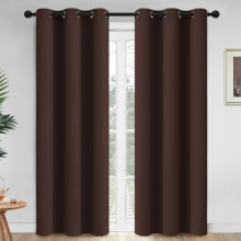 Blackout Curtains 52x84 in Chocolate Brown 2 Panels