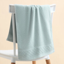 Asciugamano viso morbido e assorbente 75x35 cm, verde, in cotone