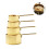 Goldene Messbecher aus Edelstahl, 4er-Set 1