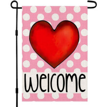 Valentine's Day Garden Flag 12 x 18 in Double Sided
