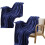 Fleece Throw Blanket 150 x 200 cm Navy 1