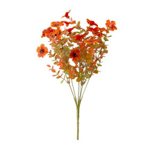 Faux Orange Mums Artificial Fall Flowers – 1 Pack