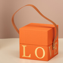 Coffret cadeau Saint-Valentin avec couvercle – Orange, taille moyenne
