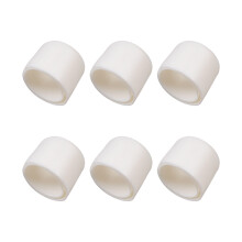 6er-Pack Universal-Stangenkappenschutz aus PVC, rutschfest,-Weiß
