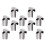 10 stuks Drum Claws Haken met rubberen pakking Percussie Drum 1