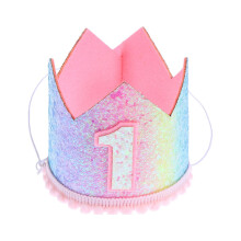 Glitter Birthday Crown for Girls & Boys, 1 Pack