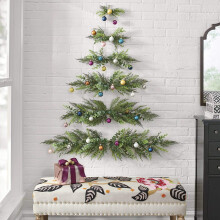 Wall-Mounted Mini Christmas Tree with Bells