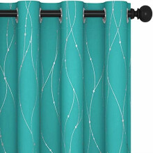 Blackout Curtains 52x54 in, Thermal & Soundproof, Silver