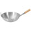 Wok de aço inoxidável com cabo de madeira, 48 cm (18,9 polegadas) 1
