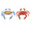 PVC Crab Ornament Red Blue 15cm 2-Pack 1