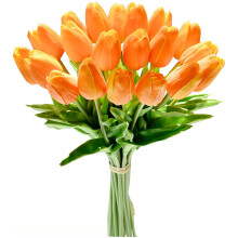 Hot Pink Artificial Tulips 13.5" 10 pcs