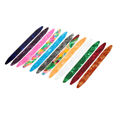 12-teiliges Celluloid-Oud-Picks-Set mit glänzenden, bunten