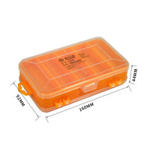 Plastic Hardware Organizer Box with Compartments,