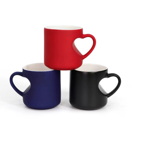 Hitzebeständige Keramiktasse mit einzigartigem-Rot gefrostet 1