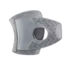 Shock Absorption Athletic Knee Support with-L gray left foot
