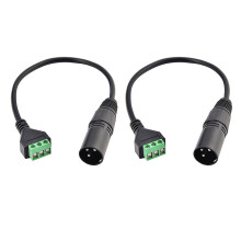 Easy Screw Terminal No Solder Audios Connector Cables for-M ale