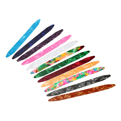 12Pcs Celluloid Oud Picks Set Glossy Colorful Surfaces for