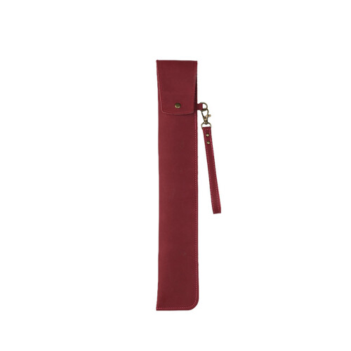 Retro Leather Drumstick Protector Case Offering-Burgundy
