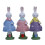 Statue de lapin en résine faite à la main en robe-Violet 2