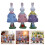 Statue de lapin en résine faite à la main en robe-Violet 3