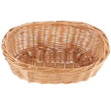 Khaki Rattan Storage Basket 24.5 x 17.5 x 8.5 cm