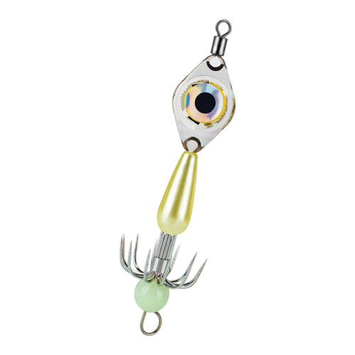 Compacts LED Octopuses Fishing Rigs Double Hook Systems-Yellow