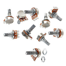 Potentiomètres de guitare à arbre fendu, 10 pièces,