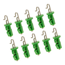 10Pcs Easy Grip Fishing Hook Release Tool Stainless Steel-Green
