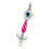 Bright LED Fishing Light Octopuses Hook Barbless Design-Pink 1